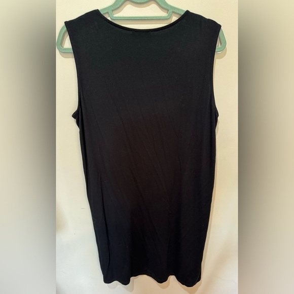 Eileen Fisher Double Front Stretch Viscose Jersey Knit Tank Dress Sz M - Picture 7 of 9